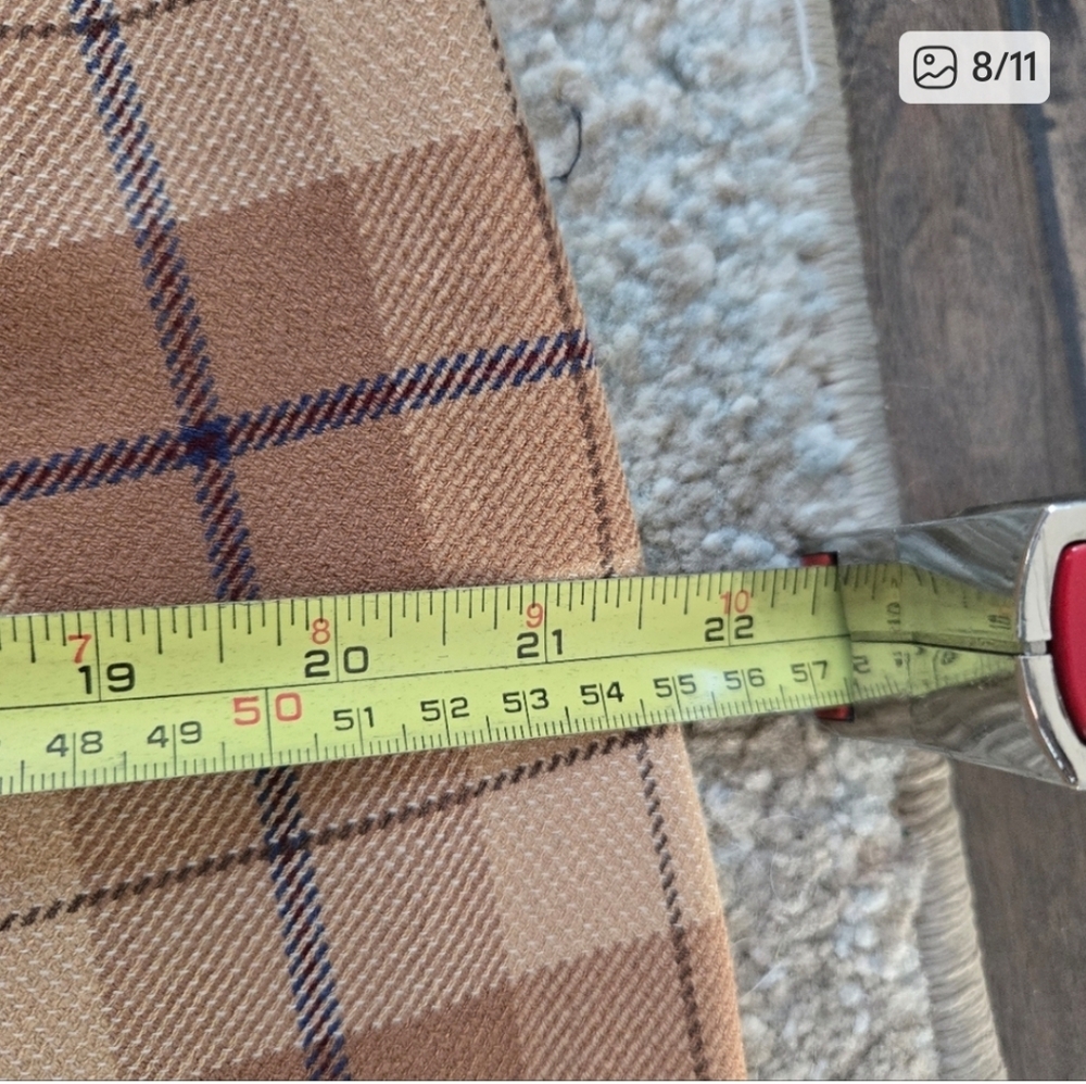 Wilfred Plaid Straight Leg Pants in Brown and Tan - Picture 8 of 11